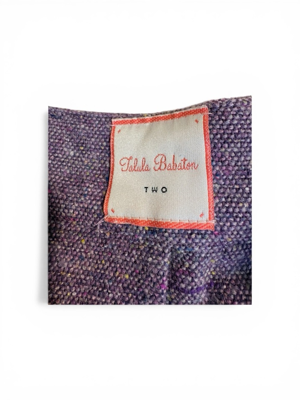 Aritzia Talula Babaton Wool Blend Pleated Mini Skirt Purple Tweed Size 2 - Picture 2 of 8
